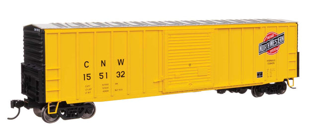 50' ACF Exterior Post Dreadnaught End Plate B Boxcar - Ready to Run -- Chicago & North Western(TM) #155132-1