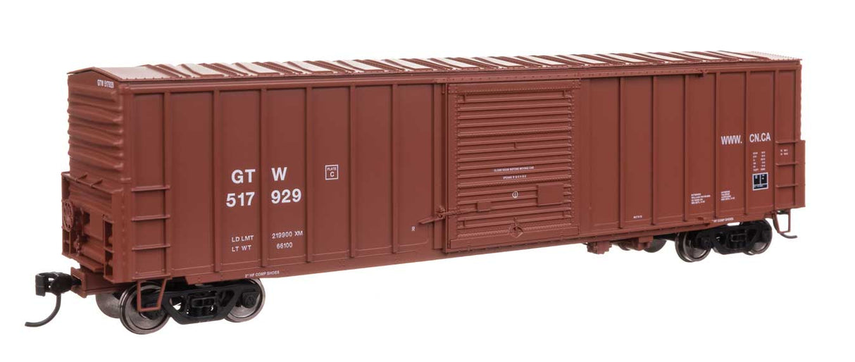 50' ACF Exterior Post Dreadnaught End Plate B Boxcar - Ready to Run -- Grand Trunk Western #517929-1