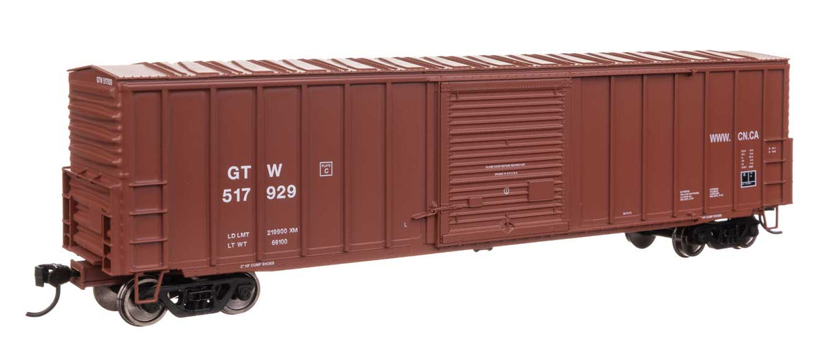 50' ACF Exterior Post Dreadnaught End Plate B Boxcar - Ready to Run -- Grand Trunk Western #517929-2