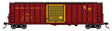 50' ACF Exterior Post Dreadnaught End Plate B Boxcar - Ready to Run -- Norfolk Southern #2114