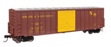 50' ACF Exterior Post Dreadnaught End Plate B Boxcar - Ready to Run -- Norfolk Southern #2167-2