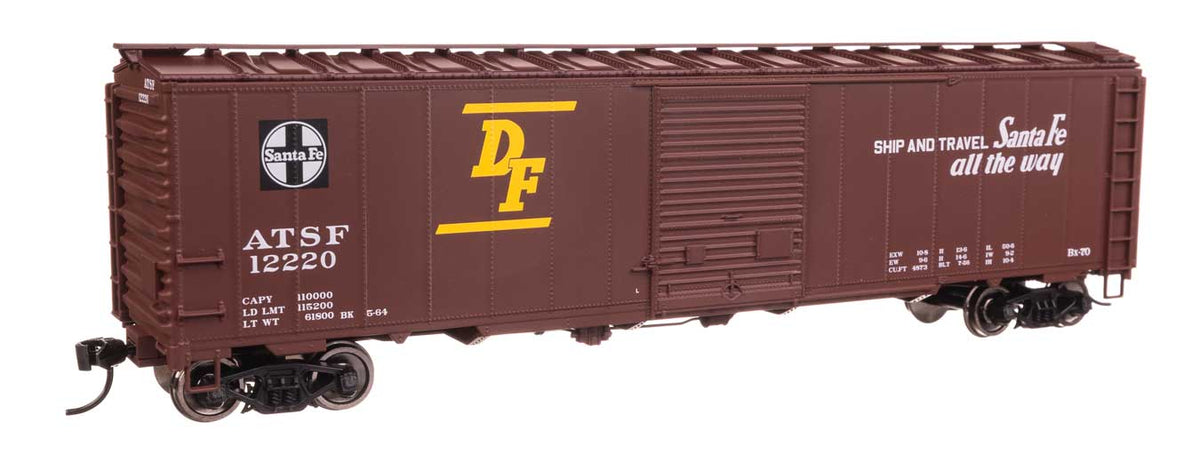 50' AAR Single Door Boxcar - Ready to Run -- Atchison, Topeka & Santa Fe #12220 ("The Route of the SuperChief" Slogan)-2