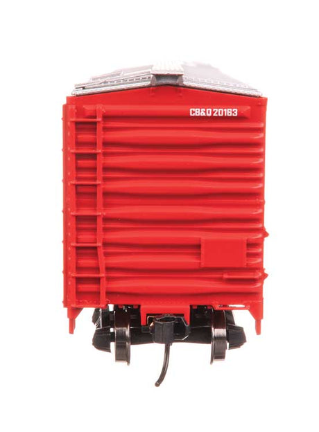 50' AAR Single Door Boxcar - Ready to Run -- Chicago, Burlington & Quincy #20163-4