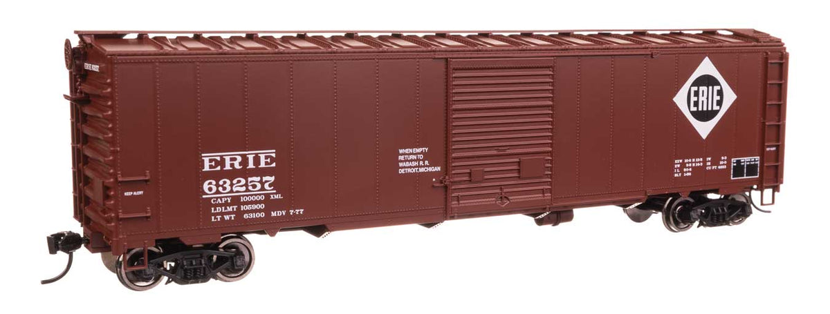 50' AAR Single Door Boxcar - Ready to Run -- Erie #63257-1
