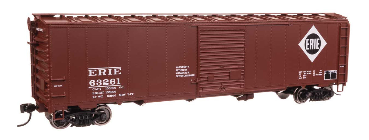 50' AAR Single Door Boxcar - Ready to Run -- Erie #63261-1