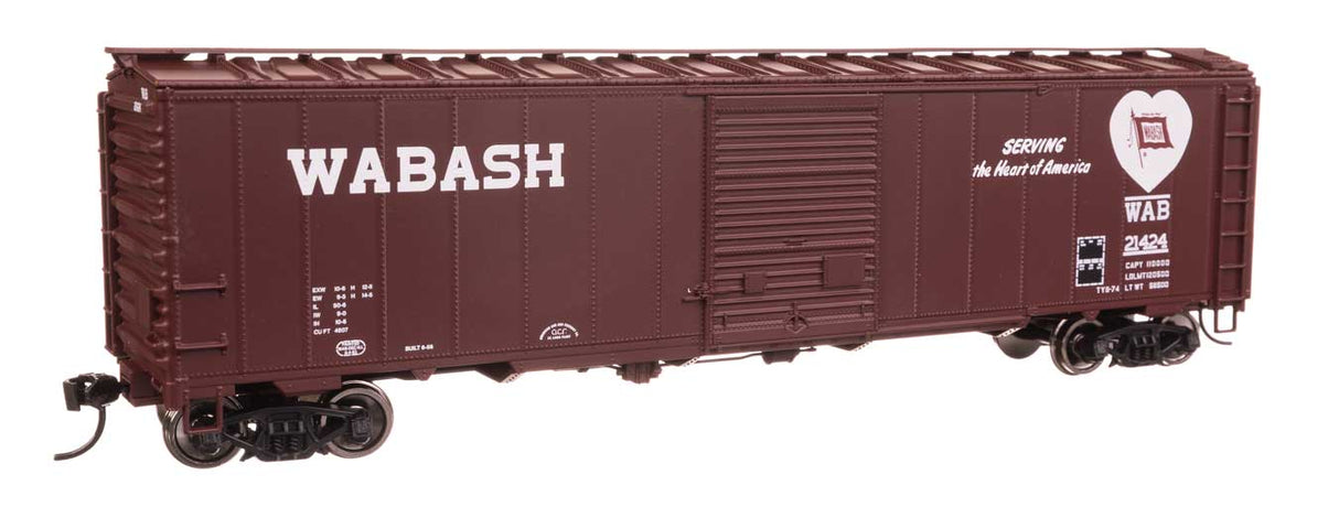 50' AAR Single Door Boxcar - Ready to Run -- Wabash #21424-2