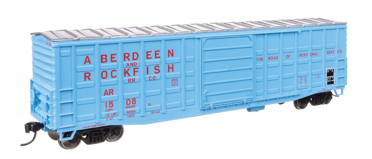 50' Waffle Side Boxcar - Ready To Run -- Aberdeen & Rockfish #1506 (Superior Door)-1