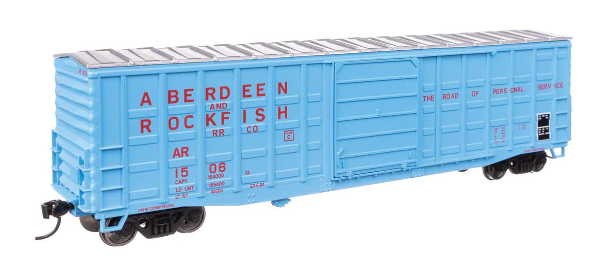 50' Waffle Side Boxcar - Ready To Run -- Aberdeen & Rockfish #1506 (Superior Door)-2