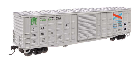50' Waffle Side Boxcar - Ready To Run -- Chattahoochee Industrial Railroad #2604 (Youngstown Door)-2