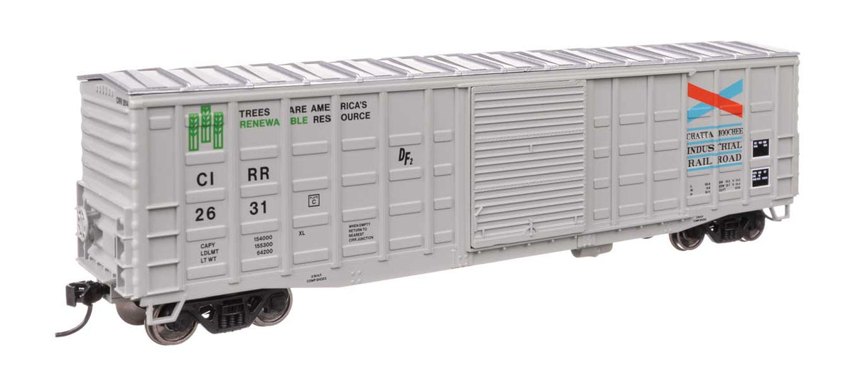50' Waffle Side Boxcar - Ready To Run -- Chattahoochee Industrial Railroad #2631 (Youngstown Door)-1