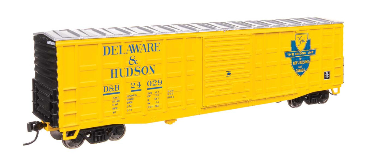 50' Waffle Side Boxcar - Ready To Run -- Delaware & Hudson #24029 (Pullman-Standard Door)-2
