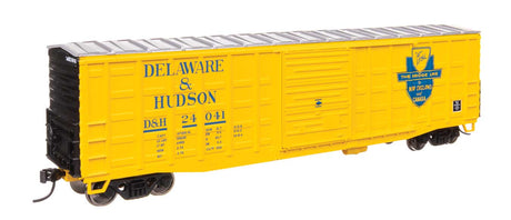 50' Waffle Side Boxcar - Ready To Run -- Delaware & Hudson #24041 (Pullman-Standard Door)-1