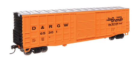 50' Waffle Side Boxcar - Ready To Run -- Denver & Rio Grande Western (TM) #65301 (Youngstown Door)-2