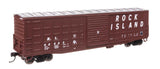 50' Waffle Side Boxcar - Ready To Run -- Rock Island #62523 (Pullman-Standard Door)-1