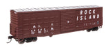 50' Waffle Side Boxcar - Ready To Run -- Rock Island #62523 (Pullman-Standard Door)-2