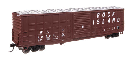 50' Waffle Side Boxcar - Ready To Run -- Rock Island #62523 (Pullman-Standard Door)-2
