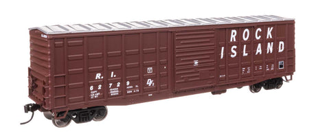 50' Waffle Side Boxcar - Ready To Run -- Rock Island #62729 (Pullman-Standard Door)-1