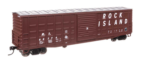 50' Waffle Side Boxcar - Ready To Run -- Rock Island #62774 (Pullman-Standard Door)-2