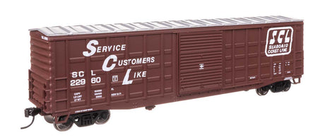 50' Waffle Side Boxcar - Ready To Run -- Seaboard Coast Line #22960 (Youngstown Door)-2