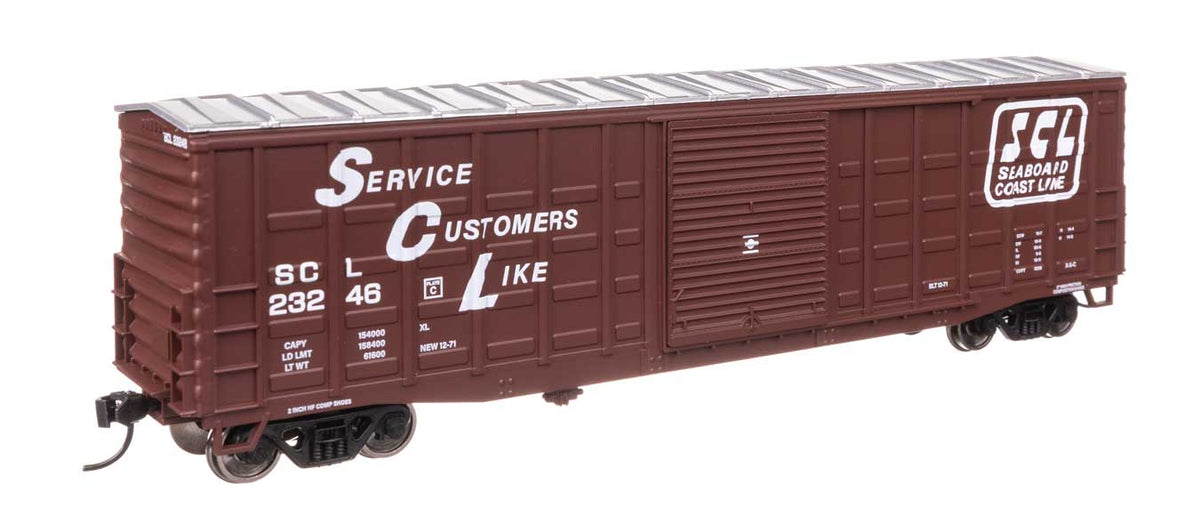 50' Waffle Side Boxcar - Ready To Run -- Seaboard Coast Line #23246 (Youngstown Door)-2