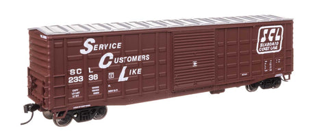 50' Waffle Side Boxcar - Ready To Run -- Seaboard Coast Line #23336 (Youngstown Door)-1