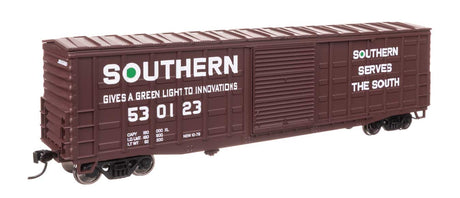 50' Waffle Side Boxcar - Ready To Run -- Southern Railway #530123 (Youngstown Door)-2