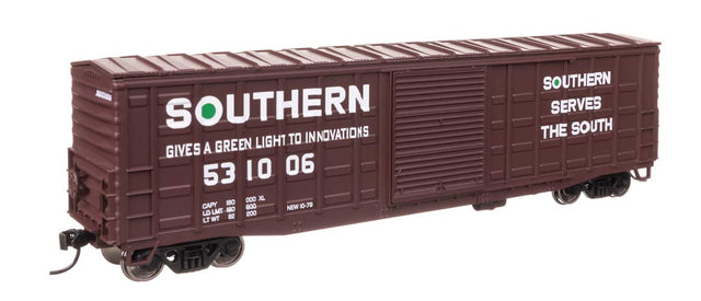 50' Waffle Side Boxcar - Ready To Run -- Southern Railway #531006 (Youngstown Door)-1