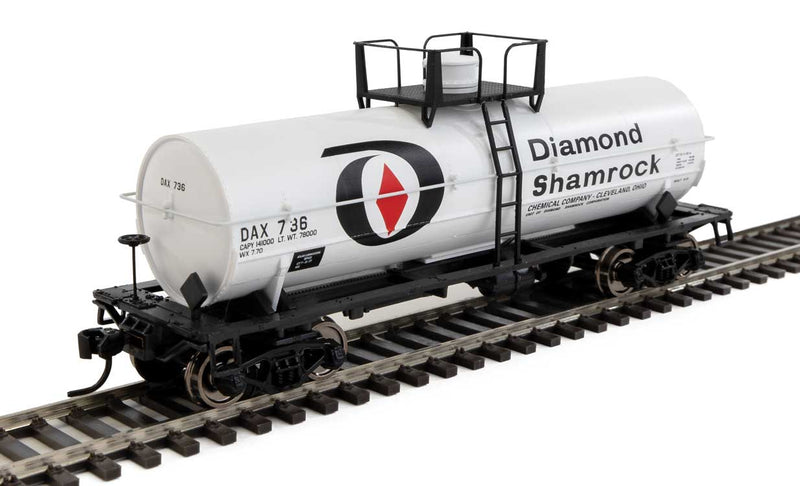 36' Chemical Tank Car - Ready to Run -- Diamond Shamrock DAX #736-1