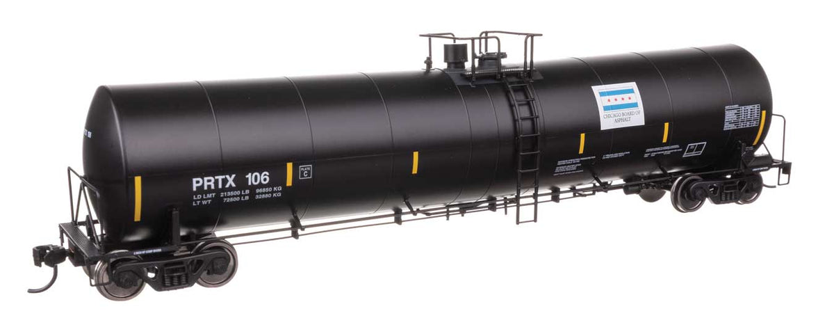 Trinity 25,000-Gallon Tank Car - Ready to Run -- Chicago Asphalt PRTX #106-2