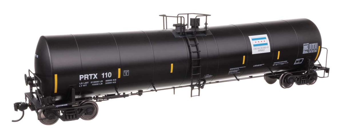 Trinity 25,000-Gallon Tank Car - Ready to Run -- Chicago Asphalt PRTX #110-1