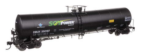 Trinity 25,000-Gallon Tank Car - Ready to Run -- Soy Power DBUX #250187-1