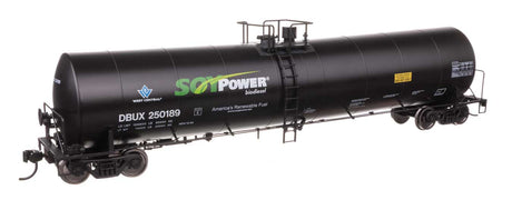 Trinity 25,000-Gallon Tank Car - Ready to Run -- Soy Power DBUX #250189-1