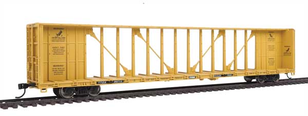 72' Centerbeam Flatcar with Standard Beam - Ready to Run -- Trailer-Train TTZX #86713-1