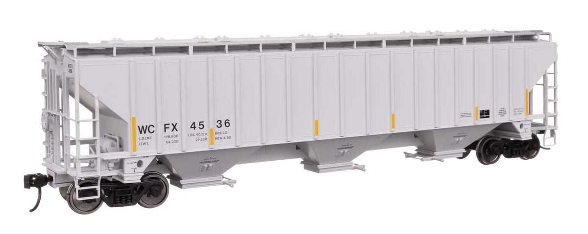 57' Trinity 4750 3-Bay Covered Hopper - Ready to Run -- General Electric Rail Service WCFX #4520-1
