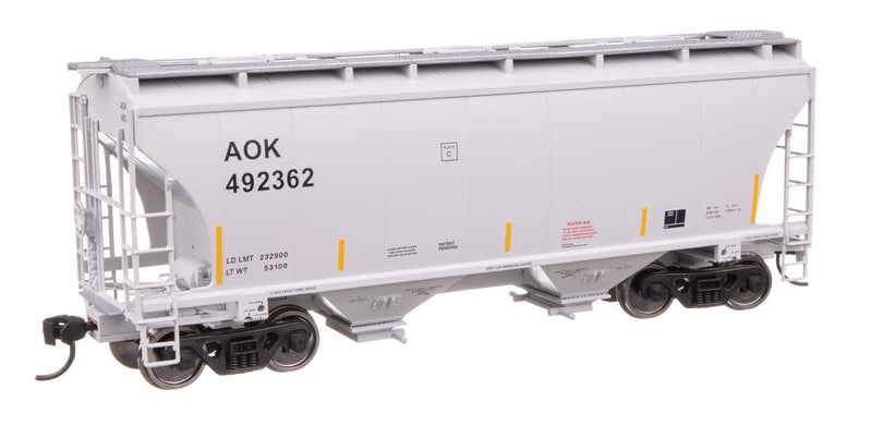 39' Trinity 3281 2-Bay Covered Hopper - Ready-to-Run -- Arkansas-Oklahoma Railroad #492362-1