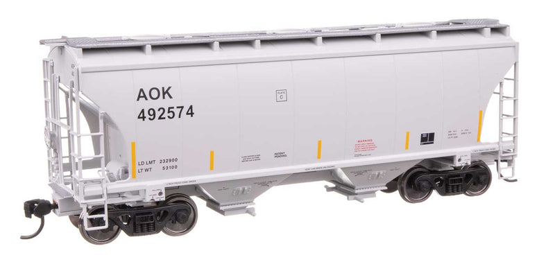 39' Trinity 3281 2-Bay Covered Hopper - Ready-to-Run -- Arkansas-Oklahoma Railroad #492574-1
