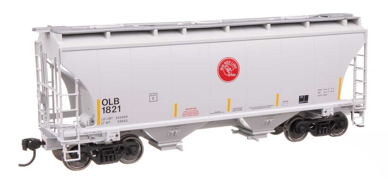 39' Trinity 3281 2-Bay Covered Hopper - Ready-to-Run -- Omaha, Lincoln and Beatrice Rwy #1821-1