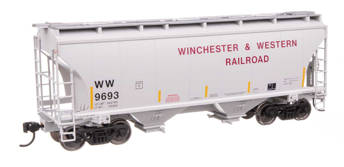 39' Trinity 3281 2-Bay Covered Hopper - Ready-to-Run -- Winchester & Western #9693-2