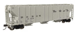 50' Pullman-Standard PS2-CD 4427 3-Bay Covered Hopper - Ready to Run -- Denver & Rio Grande Western #15028-1