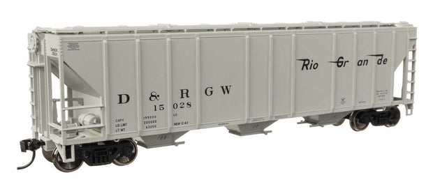 50' Pullman-Standard PS2-CD 4427 3-Bay Covered Hopper - Ready to Run -- Denver & Rio Grande Western #15028-1