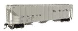 50' Pullman-Standard PS2-CD 4427 3-Bay Covered Hopper - Ready to Run -- Denver & Rio Grande Western #15028-2