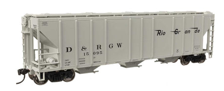 50' Pullman-Standard PS2-CD 4427 3-Bay Covered Hopper - Ready to Run -- Denver & Rio Grande Western #15095-1