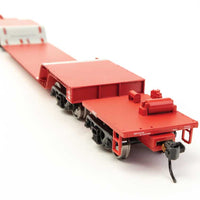 81' 8-Axle Depressed Center Flatcar - Ready to Run -- Kasgro Rail #27809