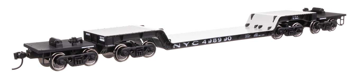 81' 8-Axle Depressed Center Flatcar - Ready to Run -- New York Central #498990-1