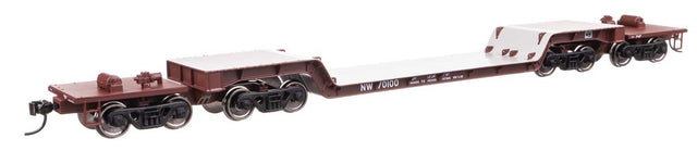 81' 8-Axle Depressed Center Flatcar - Ready to Run -- Norfolk & Western #70100-1