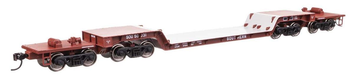81' 8-Axle Depressed Center Flatcar - Ready to Run -- Southern #50031-1