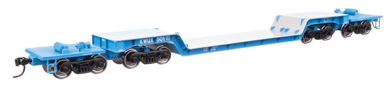 81' 8-Axle Depressed Center Flatcar - Ready to Run -- Siemens Westinghouse KWUX #501-1