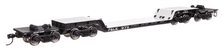 81' 8-Axle Depressed Center Flatcar - Ready to Run -- Pittsburgh & Lake Erie #979-1