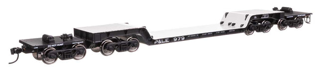 81' 8-Axle Depressed Center Flatcar - Ready to Run -- Pittsburgh & Lake Erie #979-1