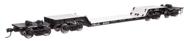 81' 8-Axle Depressed Center Flatcar - Ready to Run -- Pittsburgh & Lake Erie #980-1